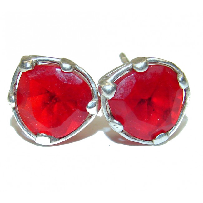 Red quartz .925 Sterling Silver Earrings