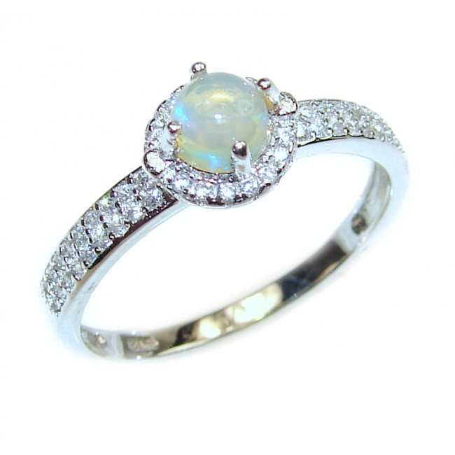 Authentic Ethiopian Opal .925 Sterling Silver handcrafted ring size 9