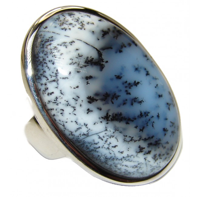 Top Quality Dendritic Agate .925 Sterling Silver handcrafted Ring s. 9 1/4