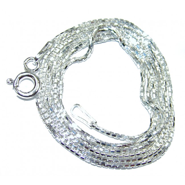 Cable design Sterling Silver Chain 18'' long, 1 mm wide