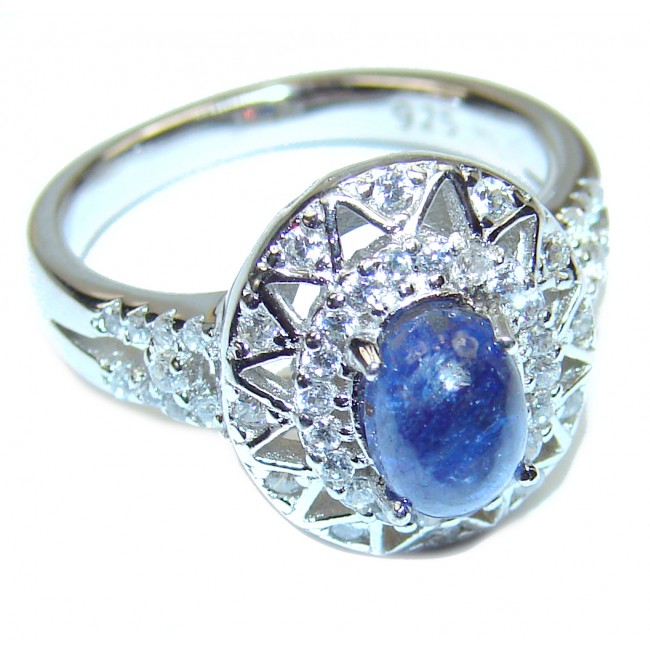 Fancy Kyanite .925 Sterling Silver handcrafted ring size 6 1/4