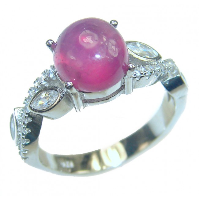 Ruby .925 Sterling Silver handcrafted Ring size 6