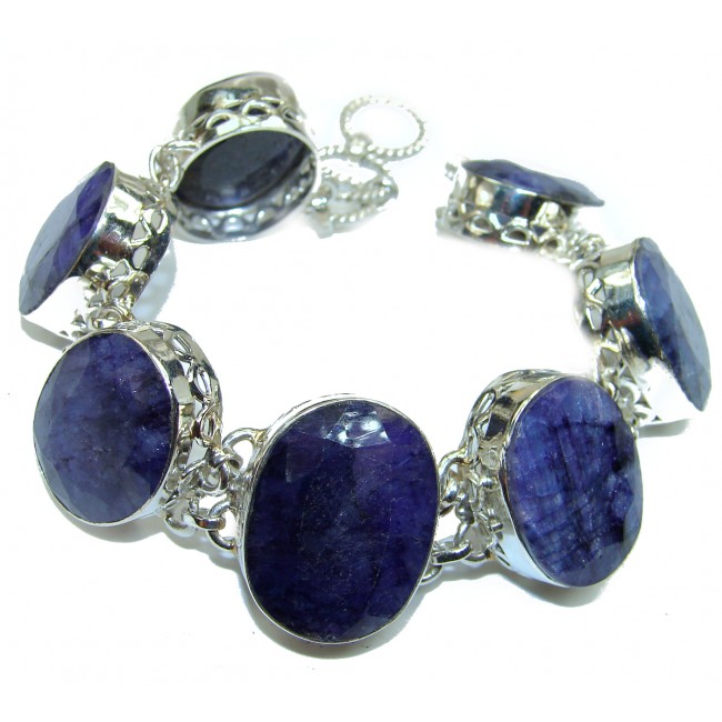 Marvels Authentic Sapphire .925 Sterling Silver handmade Bracelet