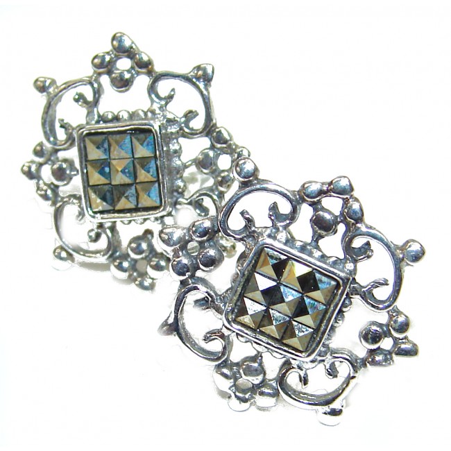 Classy Marcasite .925 Sterling Silver handcrafted earrings