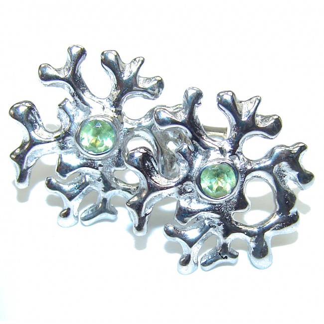 Peridot .925 Sterling Silver stud earrings