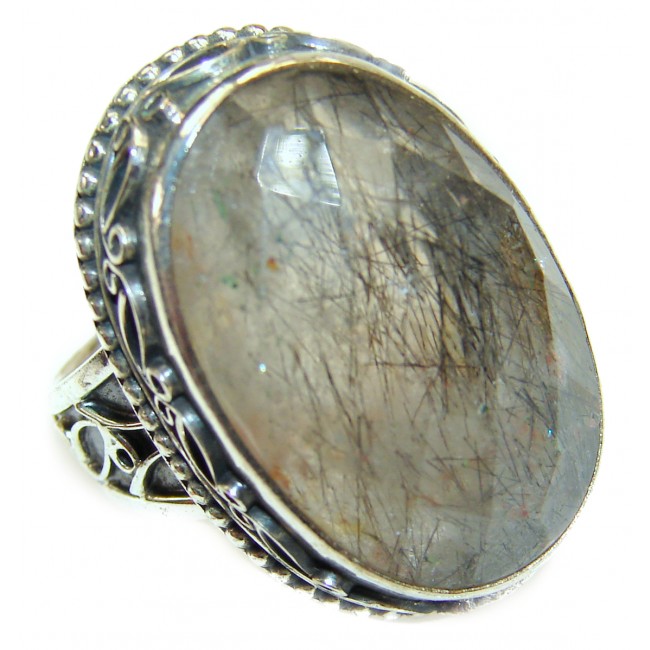 Best quality Golden Rutilated Quartz .925 Sterling Silver handcrafted Ring Size 7