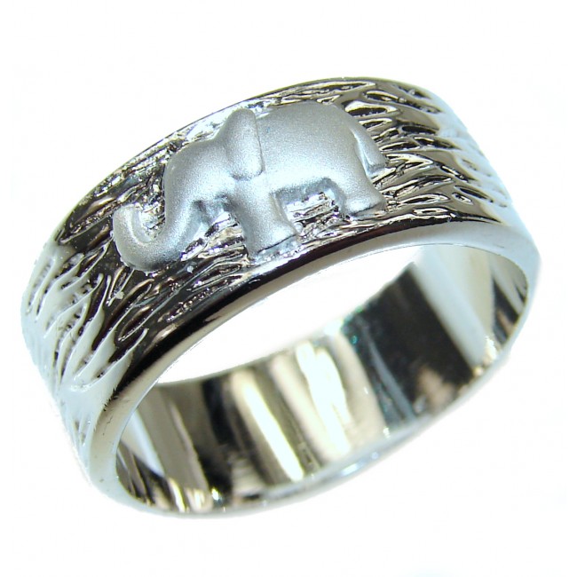 Elephant Bali made .925 Sterling Silver handcrafted Ring s. 9 1/4