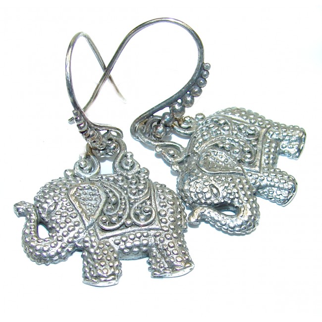 Elephants .925 Sterling Silver handcrafted earrings