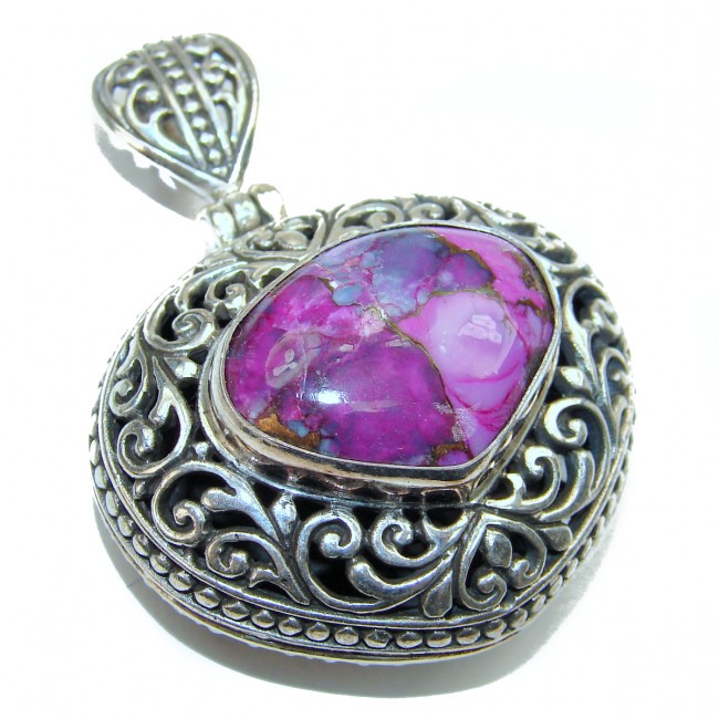 Artisan Design purple Turquoise .925 Sterling Silver pendant