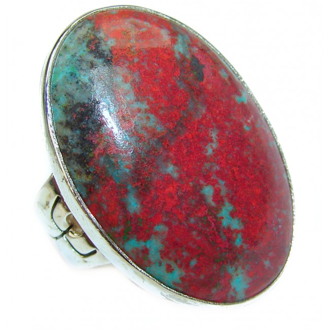 Sonora Jasper .925 Sterling Silver handcrafted Ring size 6 3/4