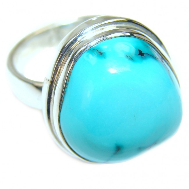 Authentic Turquoise .925 Sterling Silver ring; s. 6