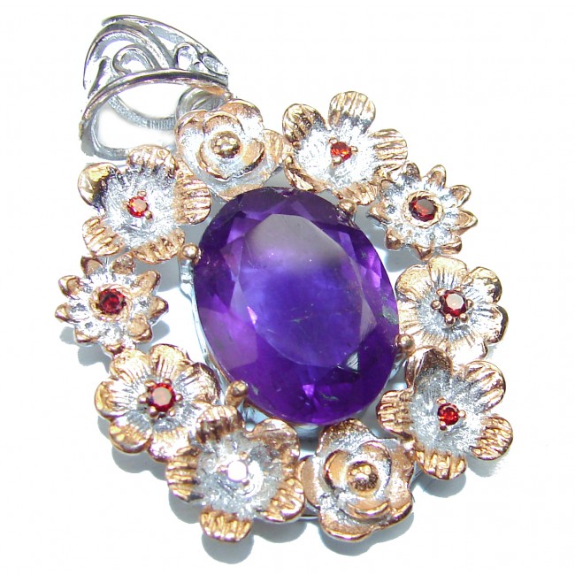 Amazing Amethyst .925 Sterling Silver handcrafted pendant