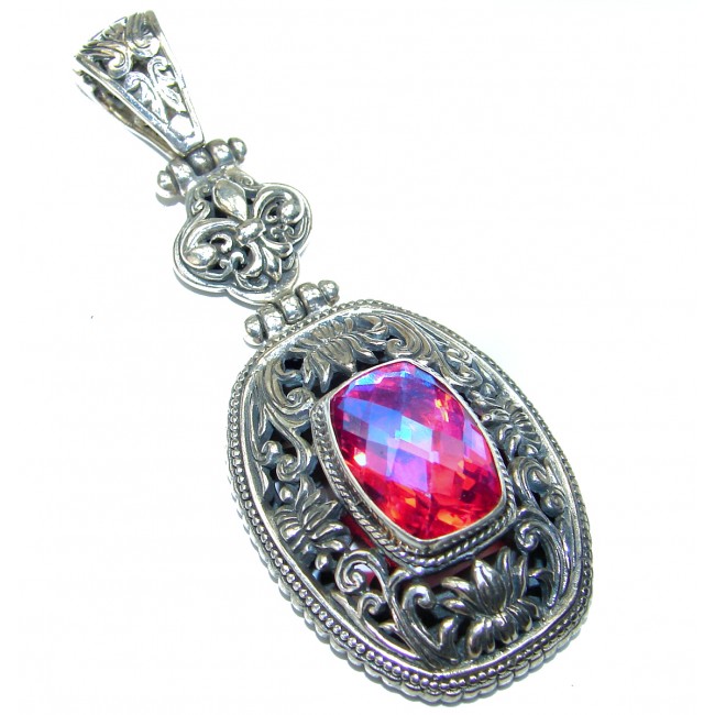 Spectacular Pink Magic Topaz .925 Sterling Silver handcrafted Pendant