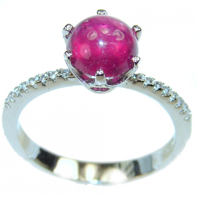 Royal quality unique Ruby .925 Sterling Silver handcrafted Ring size 6 3/4