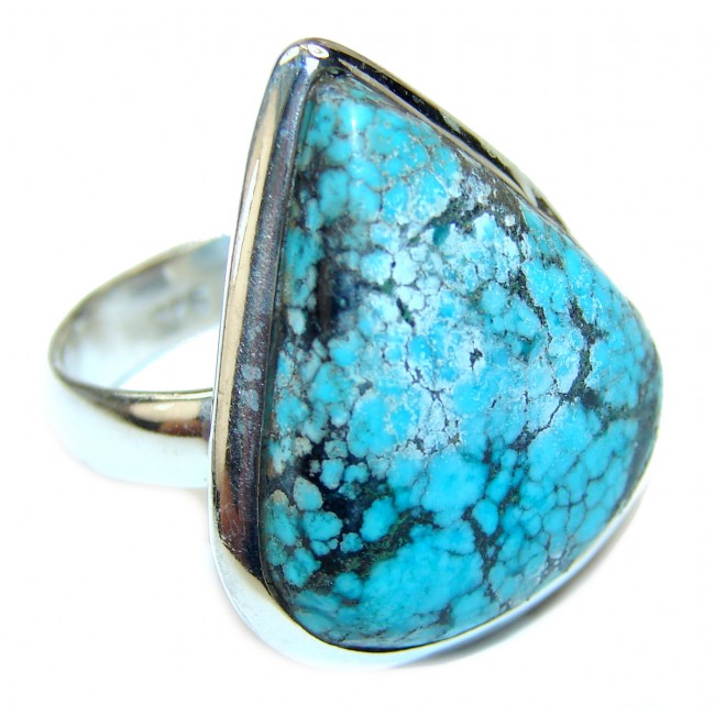 Autehntic Turquoise .925 Sterling Silver ring; s. 8