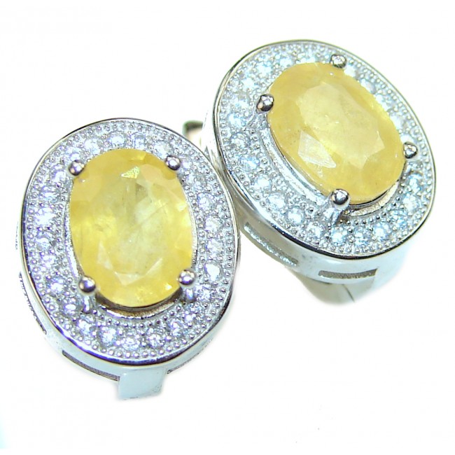 Sunny Day Yellow Sapphire Sterling Silver earrings