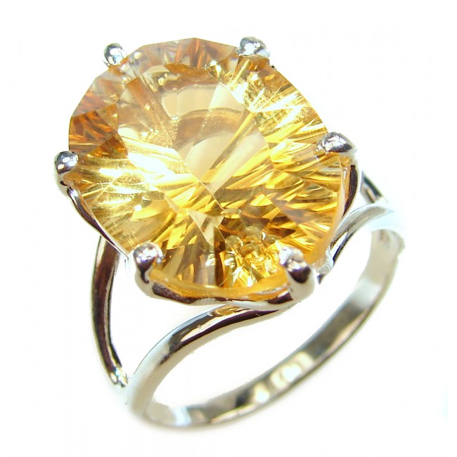 Golden Waves Excellent quality Authentic Topaz Sterling Silver Ring s. 8