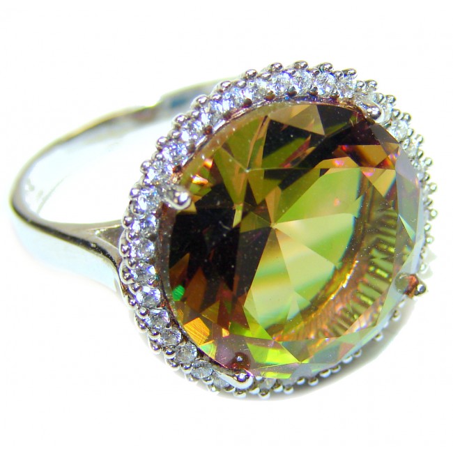 Huge Precious Alexandrite .925 Sterling Silver Ring s. 8 3/4
