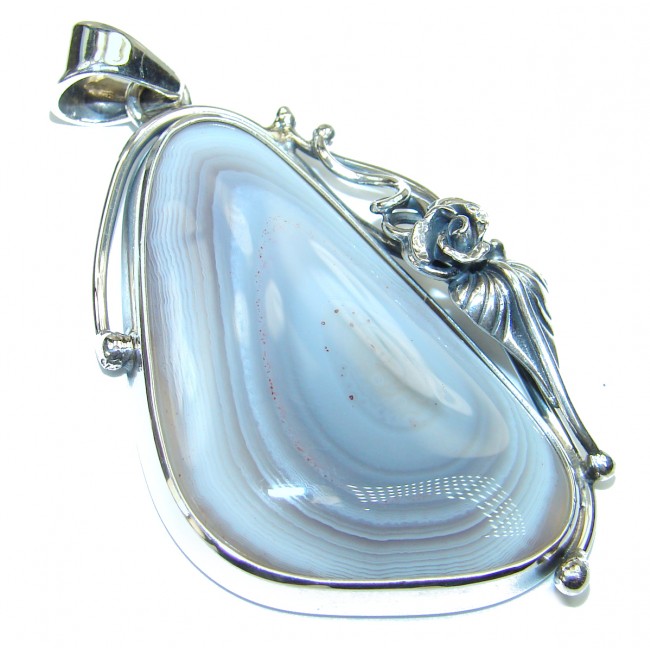 Perfect quality Botswana Agate .925 Sterling Silver handmade Pendant