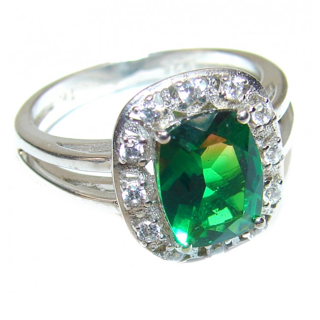 5.1 Watermelon Tourmaline .925 Sterling Silver handcrafted Ring size 7