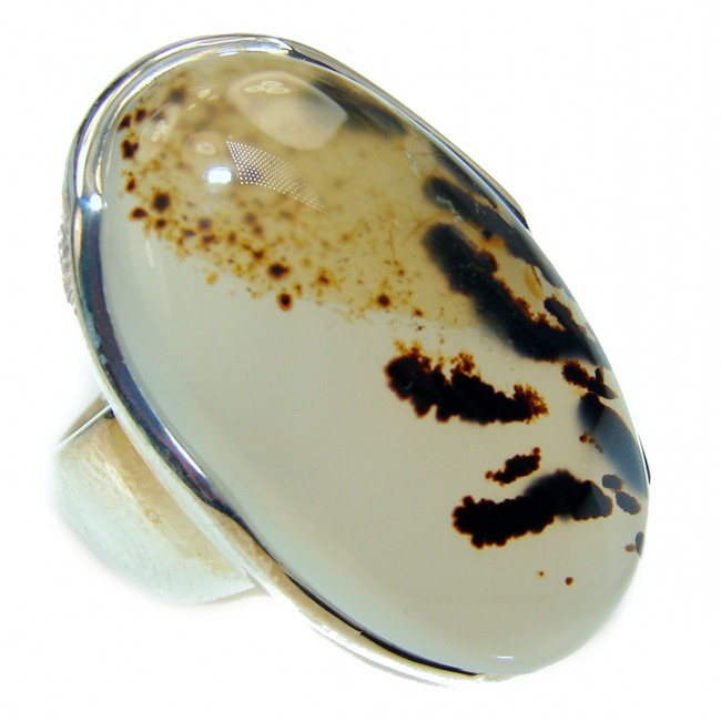 Simplicity Scentic Montana Agate .925 Sterling Silver Ring s. 8