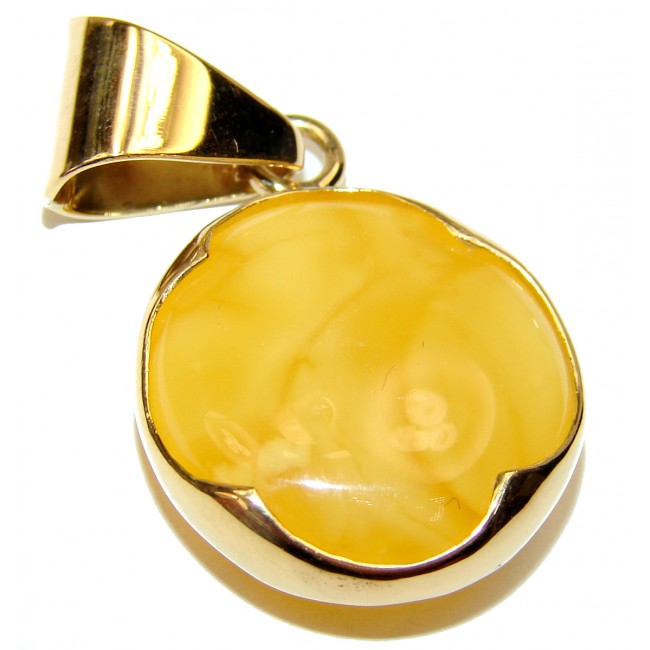 Vintage Design Genuine Polish Amber .925 Sterling Silver handamde pendant