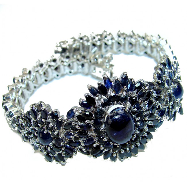 Authentic Sapphire .925 Sterling Silver handcrafted Bracelet