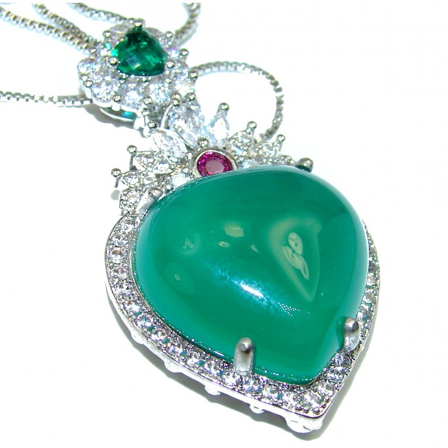 My SweetHeart Green Jade .925 Sterling Silver necklace