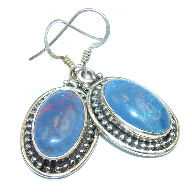 Classy Design Opal .925 Sterling Silver handmade earrings