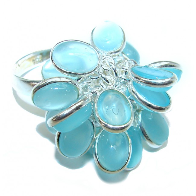 Chalcedony Agate .925 Sterling Silver handmade CHA CHA ring s. 9