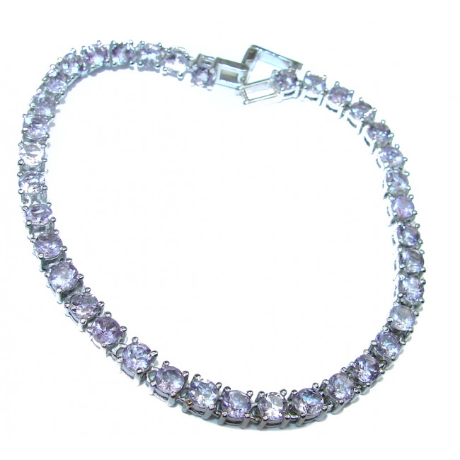 Violet Flame Luxury Authentic Amethyst .925 Sterling Silver handmade Bracelet
