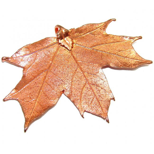 Stylish Deeped In Copper Leaf Sterling Silver Pendant