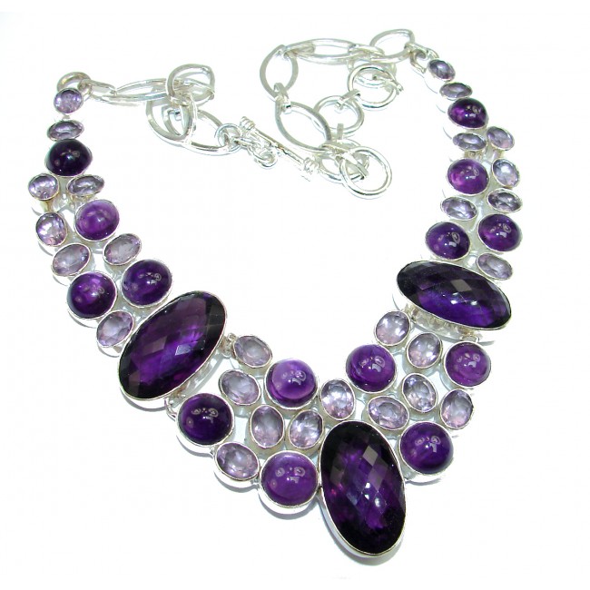 African Amethyst .925 Sterling Silver handcrafted Necklace