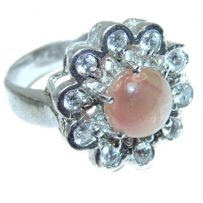 Amazing Golden Calcite .925 Sterling Silver Ring s. 8