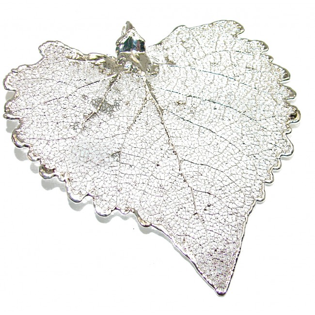 Real LEAF dipped in .925 Sterling Silver handmade Pendant