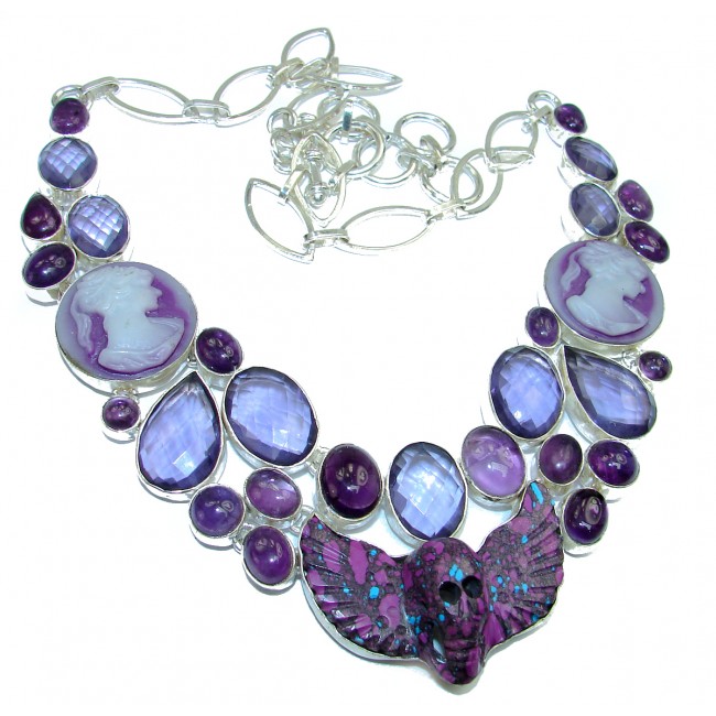 Eternity Amethyst .925 Sterling Silver handcrafted necklace