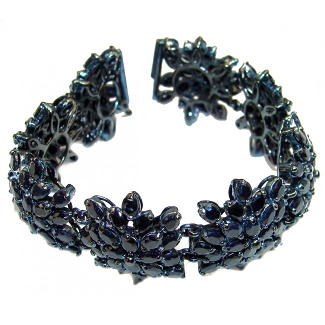 Incredible Sapphire .925 Sterling Silver handcrafted Bracelet