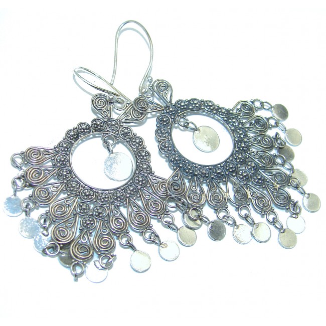 Bali Design .925 Sterling Silver handmade earrings
