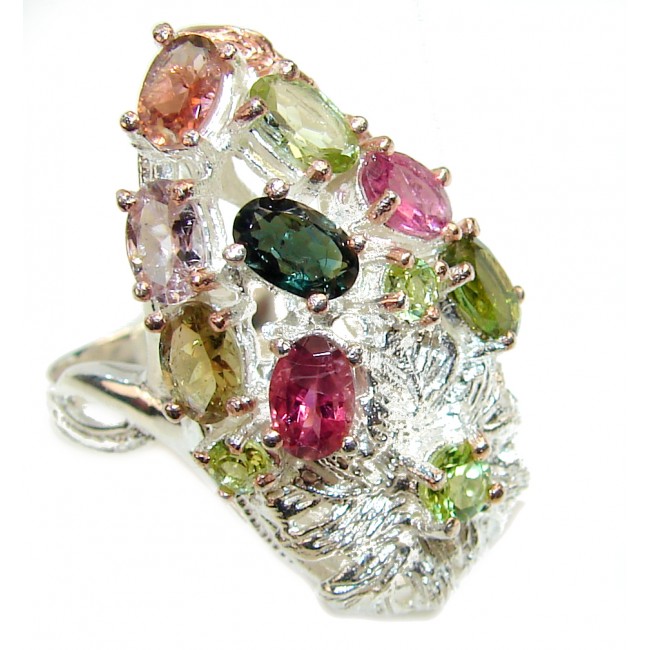 Real Beauty Tourmaline .925 Sterling Silver Ring size 6 3/4