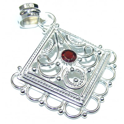 Garnet .925 Sterling Silver handmade pendant