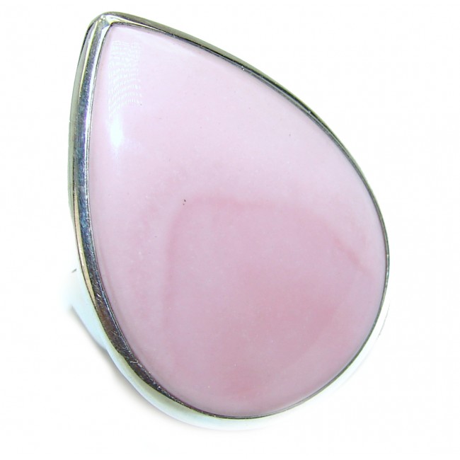 Pink Opal .925 Sterling Silver handcrafted ring size 9
