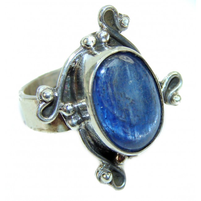 Authentic Blue Kyanite .925 Sterling Silver handmade Ring s. 7 3/4