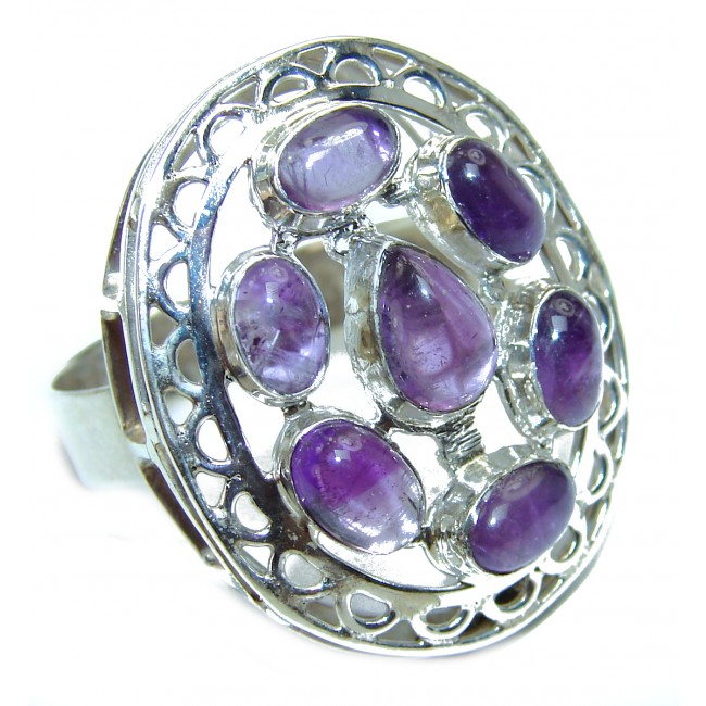 Purple Beauty Amethyst .925 Sterling Silver Ring size 9