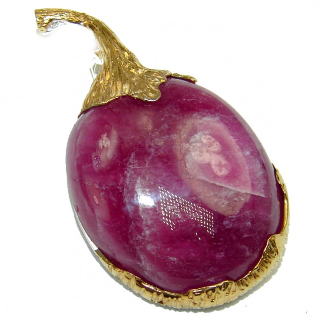 A Squash Deluxe Ruby 2 tones .925 Sterling Silver handmade Pendant