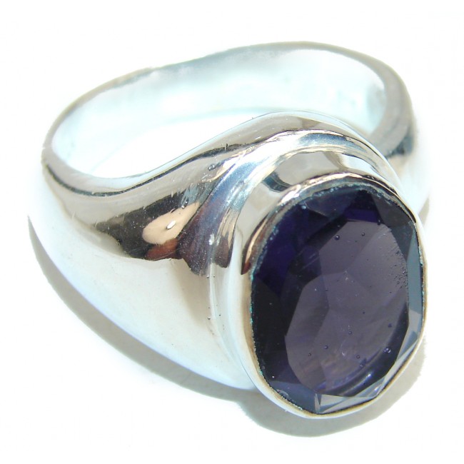 Best quality Amethyst .925 Sterling Silver handcrafted Ring Size 12