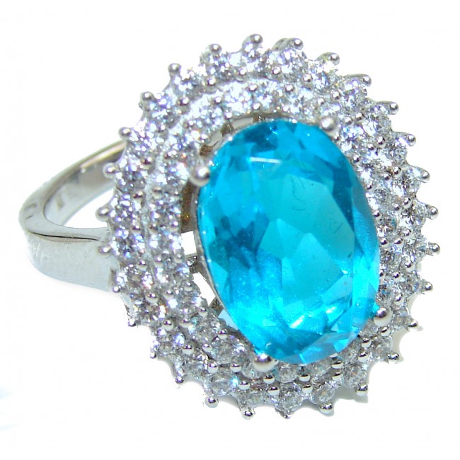 Blue Perfection London Blue Topaz .925 Sterling Silver Ring size 8 1/4