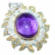 Perfect Amethyst  .925 Sterling Silver handcrafted Pendant