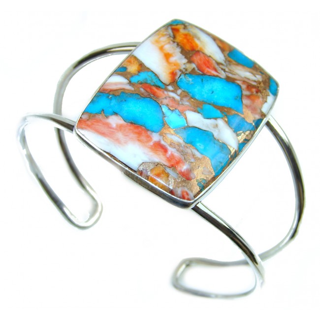 Go West Oyster Turquoise .925 Sterling Silver Bracelet / Cuff