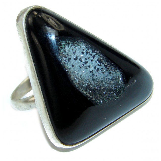 Amazing Crystal Druzy Sterling Silver Ring s. 11