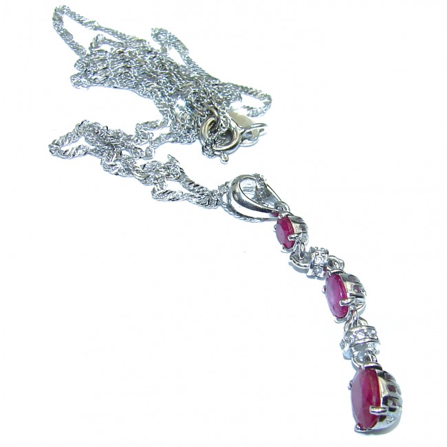 Ruby .925 Sterling Silver handmade Necklace